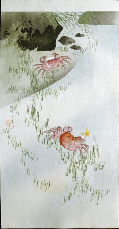Two Red Crabs, 1905 by Ohara Koson